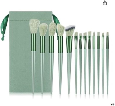 beauty bounty Professional Makeup Brushes Set Beauty Makeup Brushes Eyeliner-Green_VB–13 Pcs(Pack of 13)