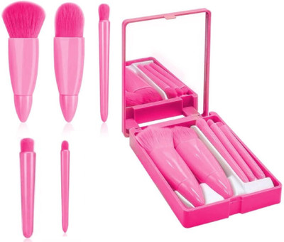 HOUSE OF COMMON Makeup Brush Applicator Set of 5 with Mirror Professional Brushes Pack 1(Pack of 5)
