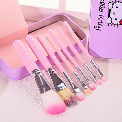 TALCHARDS PINK MINI MAKEUP BRUSH SET OF 7 BRUSHES (SET OF 1 )(Pack of 7)