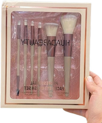 Maange Professional Premium Synthetic Bristle Face And Eye Makeup Brushes Set(Pack of 6)