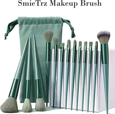 SMIETRZ High Quality Professional 13pc Makeup BrushSet with soft fluffy pouch(Packof 13)(Pack of 13)