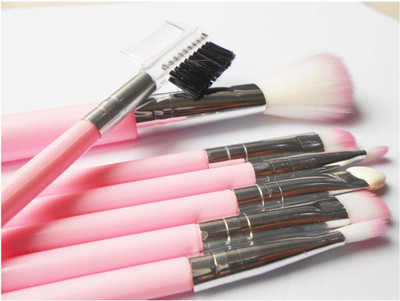 Rishikaenterprises Hello Kitty Make-Up Brush Set Of 7 With Mini Case (Pack of 1) 0078(Pack of 7)