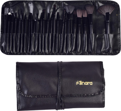 MINARA Professional Make Up Brushes Sets With Leather Storage Pouch(Pack of 24)