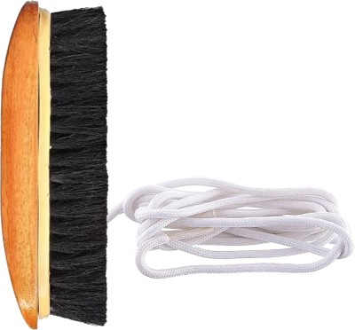 Sheppits Wooden Shoe Polish Brush (Black) & Sports Shoes/Sneakers Laces (120cm, White) Shoe Care Kit(1 ml, Multicolor)