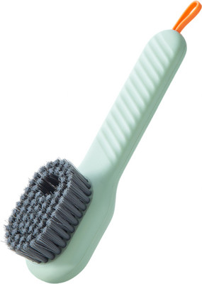 HANDZY Flexible and Soft Bristles Push-Type Automatic Liquid Discharge Cleaning Brush(100 ml, Green)