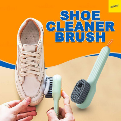 KRIPAR Shoe Cleaning Brush with Long Handle and Hang Hole Shoe Care Kit(5 ml, Green)