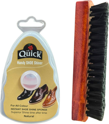Quick Handy Shoe Shiner for Instant Shine with Shoe Brush Shiner(5 ml, Natural)