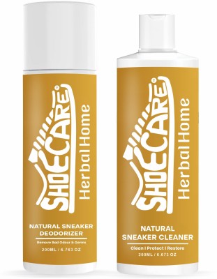 Herbal Home Combo Sneaker Cleaner(200ml) and Sneaker Deodorizer(200ml) for all types of Shoe Care Kit(400 ml, Natural)