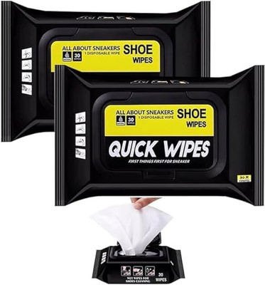 KSB Goods Sneaker & Shoe Cleaner Wipes - 2 Packs of 80 - Portable Sneakers Cleaner Sports Cleaner(80 ml, White)