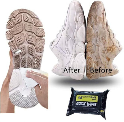 TREZILA Disposable Shoe Cleaning Wipes Can Be Used On Most Footwear Synthetic Leather Shoe Cream(White)