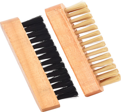 XERUS shoe cleaning brush 1 soft 1 hard for sport canvas sneakers cleaner brush Brush(0 ml, Black, Beige)