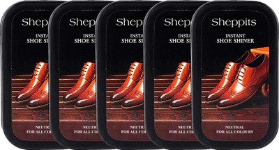 Sheppits Instant Shoe Shiner And Polisher (Neutral, Pack of 5 Pcs) All Colours Shoe Shiner(1 ml, Neutral)