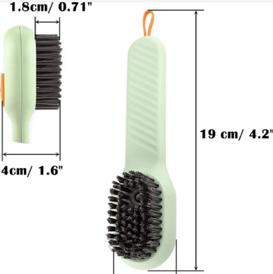 QinPin Cleaning Brush with soap dispensing for all footwears with free window brush Brush(50 ml, Multicolor)
