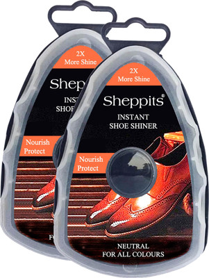 Sheppits Instant Shoe Shiner Sponge And Polisher (Neutral, Pack of 2 Pcs) All Colors Shoe Shiner(5 ml, Neutral)