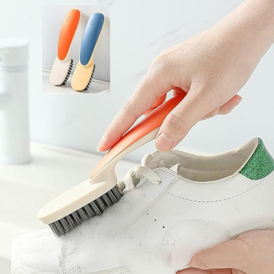 ODIN Plastic Cleaning Brush 2pcs Set | Shoe, Laundry & Household Scrubber Brush(0.1 ml, Multicolor)