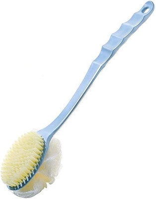 La Rostro Comfortable Bristles And Loofah with Double Sided Bath Brush Scrubber(pack of 1)