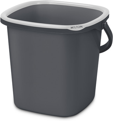 MILTON Swish Plastic Bucket With Handle 16 L Plastic Bucket(Grey)