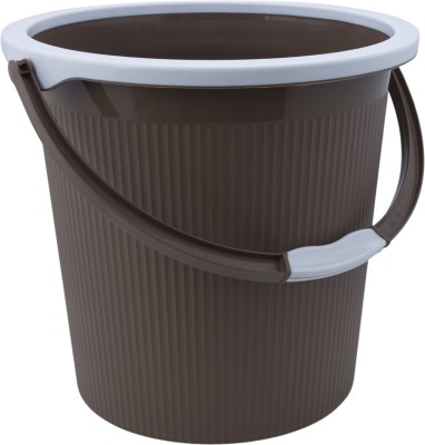 Nalin Bros Round Double Moulded Dark Brown 20 L Plastic Bucket(Brown)