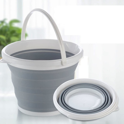 Zorzel Daily Use Foldable Bucket for floor Cleaning, Multi purpose use 10 L Plastic Bucket(Multicolor)