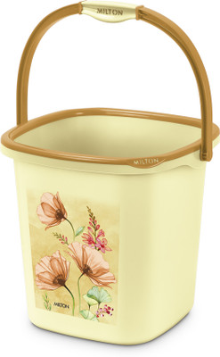 MILTON Swish 20 L Bucket With Matching Mug 1L & Stool 20 L Plastic Bucket(Yellow)