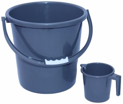 homelaza 25 L Plastic Bucket(Grey)