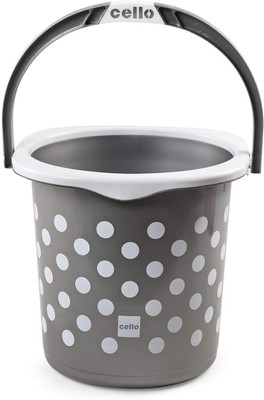 cello Cello Fusion 6 Piece Plastic Bathroom Set of 6, Grey 16 L Plastic Bucket(Grey)