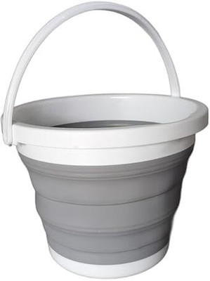 HARVAA 5LCollapsible Silicone Folding Bucket Portable SpaceSaving Tub for Travel & Home 5 L Silicone Bucket(Multicolor)