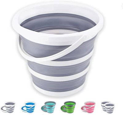 ZQBIEE Daily Use Fold able Bucket for floor Cleaning, Multi purpose fold able bucket 10 L Silicone Bucket(Multicolor)