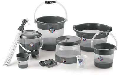 Liza 25 L Plastic Bucket(Grey)