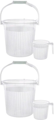 MILTON Plastic Ritz Bucket And Matching Mug, Clear, 25 L 25 L Plastic Bucket(Clear)