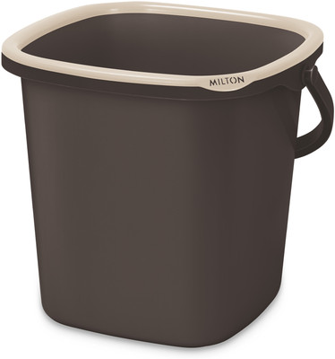 MILTON Swish Plastic Bucket With Handle 18 L Plastic Bucket(Brown)