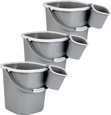 RATAN Premia 25 L Plastic Bucket(Grey)