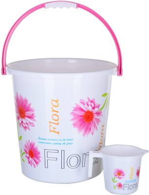 NAYASA Flora 20 L Plastic Bucket(Pink)