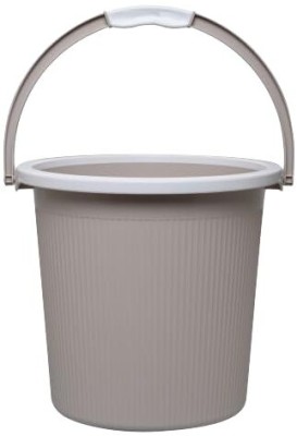 Nalin Bros New Round Double Moulded Plastic 25 L Plastic Bucket(Brown)