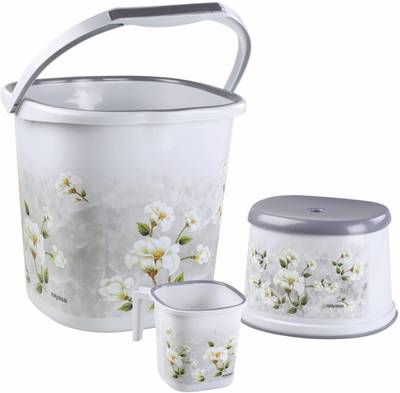 NAYASA bucket With Mug & Stool 25 L Plastic Bucket