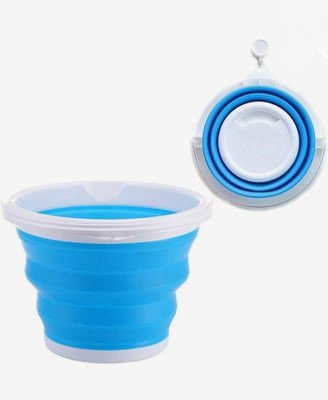 VDL VDL FOLD BUC 2025 5 L Silicone Bucket(Blue, White)