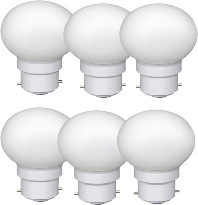 ambert 0.5 W Basic Globe B22 LED Bulb(White, Pack of 6)