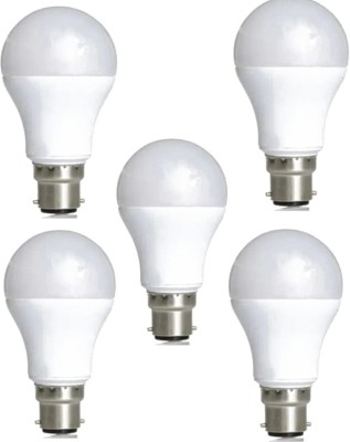 AARAV 12 W Round B22 LED Bulb(White, Pack of 5)