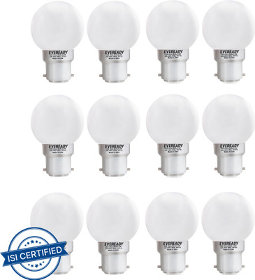 EVEREADY 0.5 W Basic Standard B22 LED Bulb(White, Pack of 12)