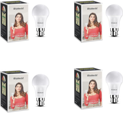 Gold Medal 9 W Basic Round B22 LED Bulb(White, Pack of 4)