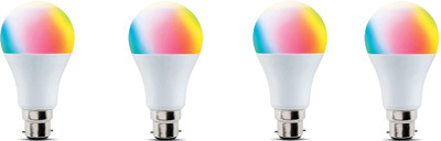 Brightstar 9 W Basic Round B22 LED Bulb(Multicolor, Pack of 4)