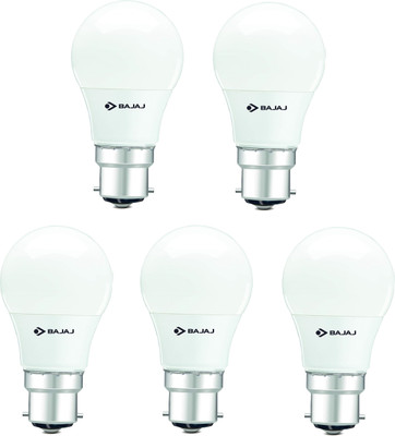 BAJAJ 3 W Basic Standard B22 LED Bulb(White, Pack of 5)