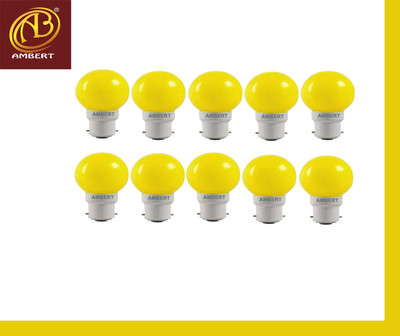 ambert 0.5 W Basic Decorative B22 LED Bulb(Yellow, Pack of 10)