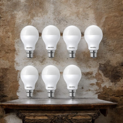 HASRU 10 W Basic Round B22 LED Bulb(White, Pack of 7)