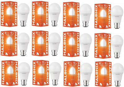 HALONIX 12 W Basic Standard B22 LED Bulb(White, Pack of 12)