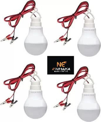 NIHAKA 9 W Basic Round 2 Pin LED Bulb(White, Pack of 4)