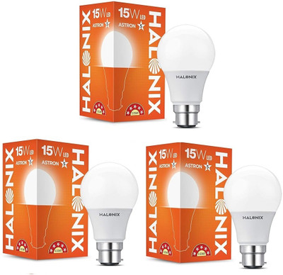 HALONIX 15 W Basic Round B22 LED Bulb(White, Pack of 3)