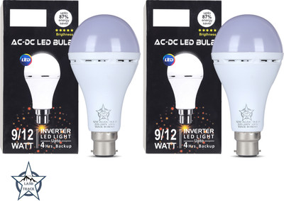 Land track 12 W Inverter Standard B22 D Inverter Bulb(White, Pack of 2)