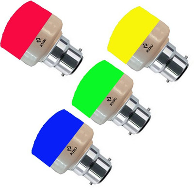 rino 9 W Basic Standard B22 LED Bulb(Multicolor, Pack of 4)