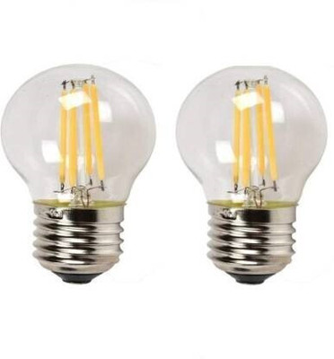 Virya 4 W Basic Globe E27 Flouroscent Bulb(Yellow, Pack of 2)